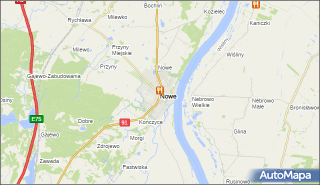 mapa Nowe powiat świecki, Nowe powiat świecki na mapie Targeo