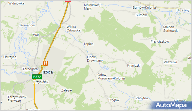 mapa Orłów Murowany, Orłów Murowany na mapie Targeo