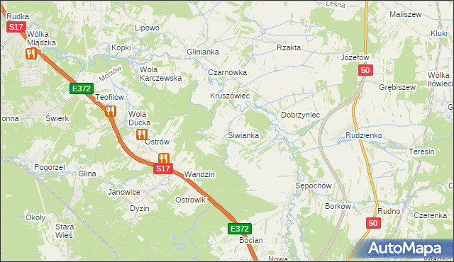 mapa Siwianka, Siwianka na mapie Targeo