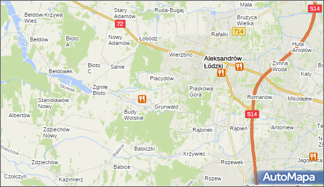 mapa Wola Grzymkowa, Wola Grzymkowa na mapie Targeo