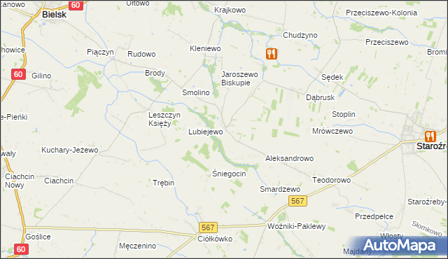 mapa Zagroba, Zagroba na mapie Targeo