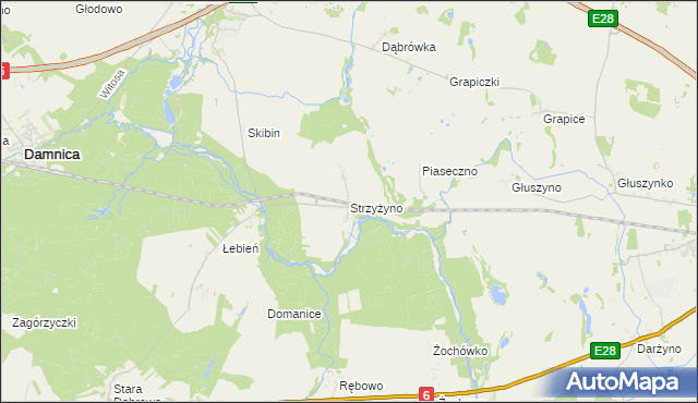 mapa Strzyżyno, Strzyżyno na mapie Targeo