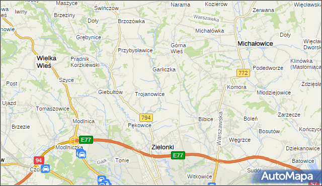 mapa Garlica Murowana, Garlica Murowana na mapie Targeo