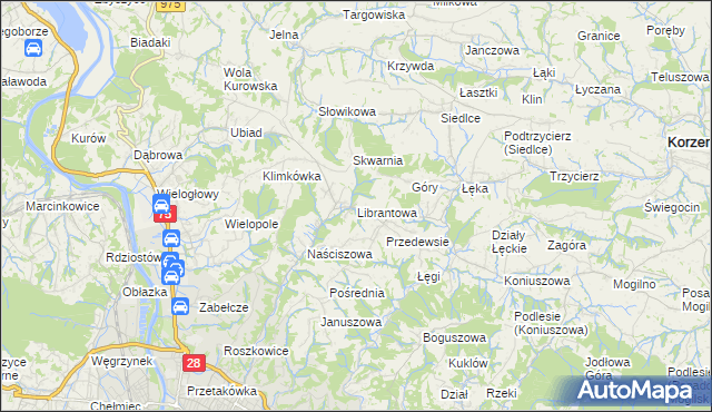 mapa Librantowa, Librantowa na mapie Targeo