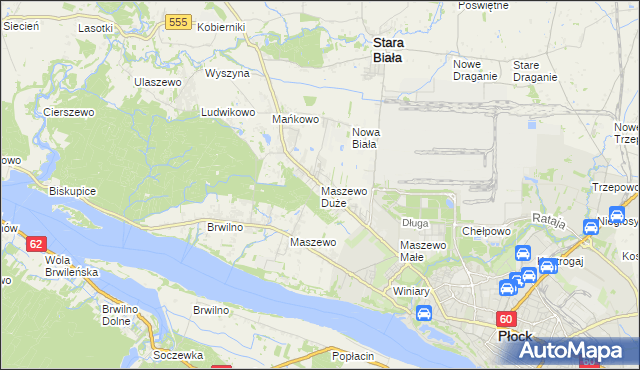 mapa Maszewo Duże, Maszewo Duże na mapie Targeo