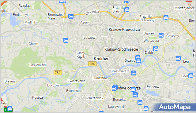 mapa Nowy Świat gmina Kraków, Nowy Świat gmina Kraków na mapie Targeo