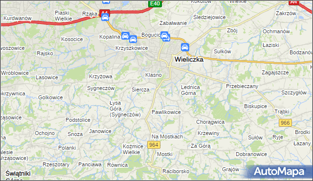 mapa Rożnowa, Rożnowa na mapie Targeo