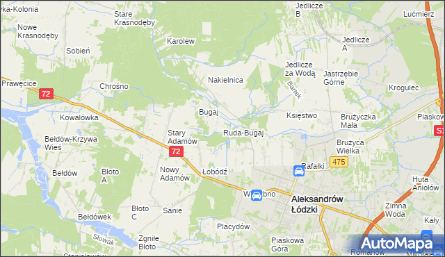 mapa Ruda-Bugaj, Ruda-Bugaj na mapie Targeo