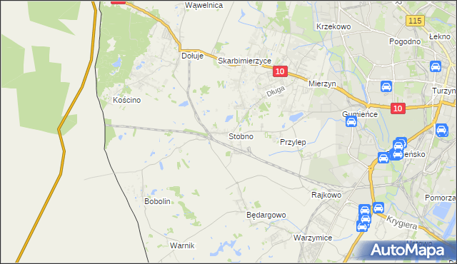mapa Stobno gmina Kołbaskowo, Stobno gmina Kołbaskowo na mapie Targeo
