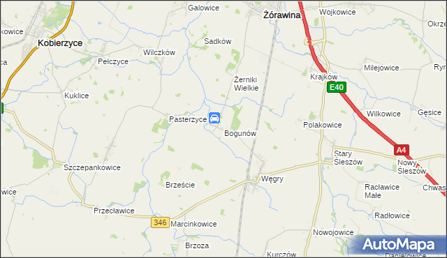 mapa Bogunów, Bogunów na mapie Targeo