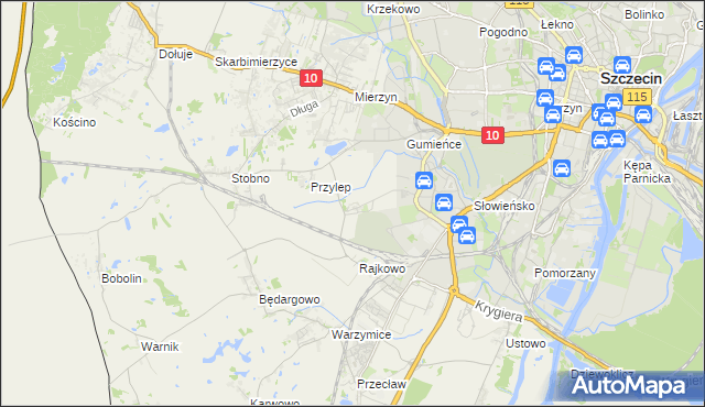 mapa Ostoja gmina Kołbaskowo, Ostoja gmina Kołbaskowo na mapie Targeo