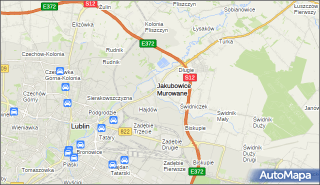 mapa Wólka powiat lubelski, Wólka powiat lubelski na mapie Targeo