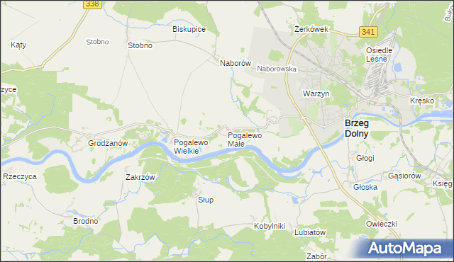 mapa Pogalewo Małe, Pogalewo Małe na mapie Targeo