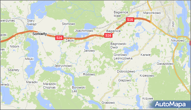 mapa Wólka Bagnowska, Wólka Bagnowska na mapie Targeo