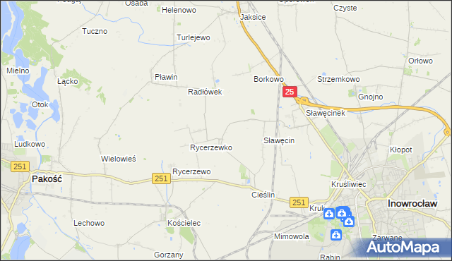 mapa Sójkowo gmina Inowrocław, Sójkowo gmina Inowrocław na mapie Targeo