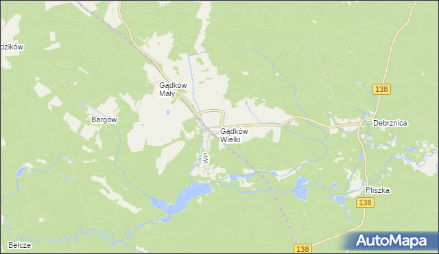 mapa Gądków Wielki, Gądków Wielki na mapie Targeo