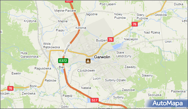 mapa Garwolin, Garwolin na mapie Targeo