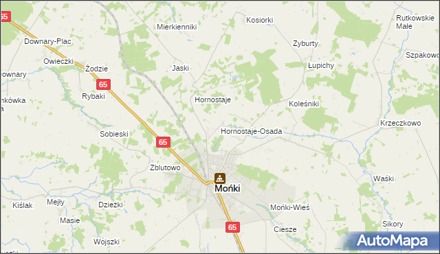 mapa Hornostaje-Osada, Hornostaje-Osada na mapie Targeo