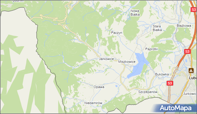 mapa Jarkowice, Jarkowice na mapie Targeo