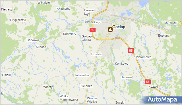 mapa Rostek, Rostek na mapie Targeo