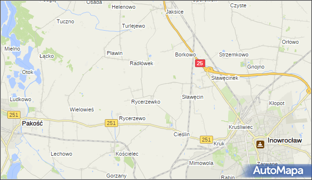 mapa Sójkowo gmina Inowrocław, Sójkowo gmina Inowrocław na mapie Targeo