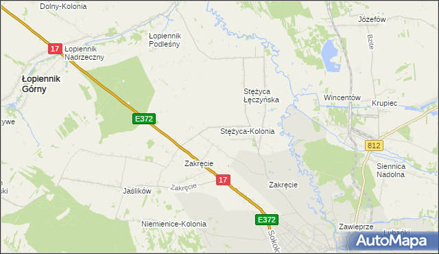 mapa Stężyca-Kolonia, Stężyca-Kolonia na mapie Targeo