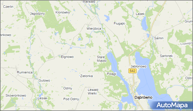 mapa Stare Miasto gmina Dąbrówno, Stare Miasto gmina Dąbrówno na mapie Targeo