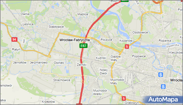 mapa Fabryczna, Fabryczna na mapie Targeo
