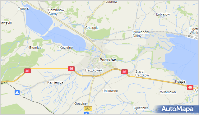 mapa Paczków powiat nyski, Paczków powiat nyski na mapie Targeo