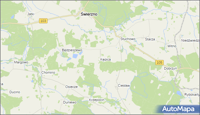 mapa Kępica, Kępica na mapie Targeo