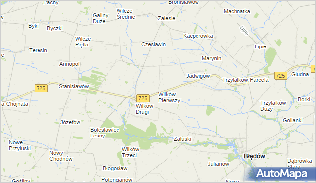 mapa Wilków Pierwszy, Wilków Pierwszy na mapie Targeo