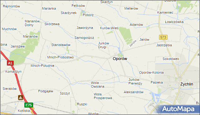 mapa Dobrzewy, Dobrzewy na mapie Targeo