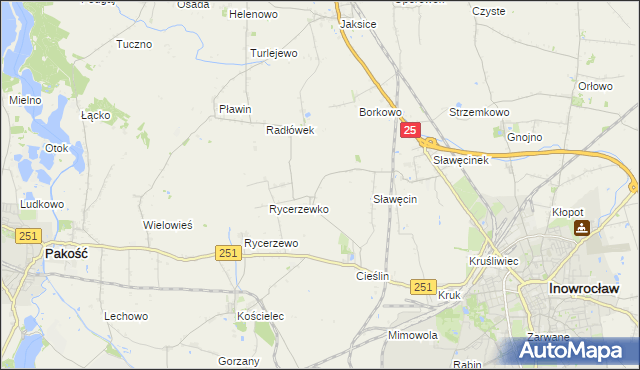 mapa Sójkowo gmina Inowrocław, Sójkowo gmina Inowrocław na mapie Targeo