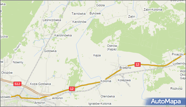 mapa Kępa gmina Dorohusk, Kępa gmina Dorohusk na mapie Targeo