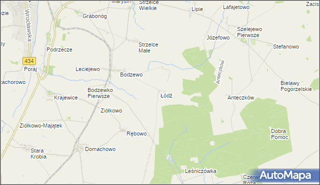 mapa Łódź gmina Piaski, Łódź gmina Piaski na mapie Targeo