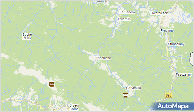 mapa Nasiczne, Nasiczne na mapie Targeo