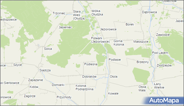 mapa Ostra Górka gmina Żarnowiec, Ostra Górka gmina Żarnowiec na mapie Targeo