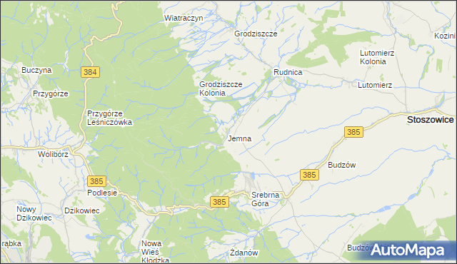 mapa Jemna, Jemna na mapie Targeo