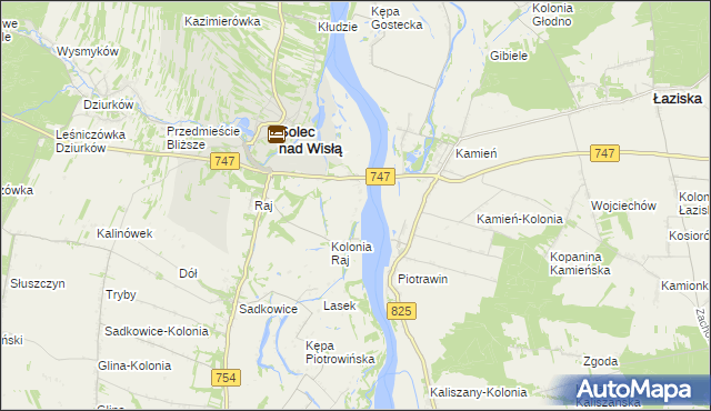 mapa Kolonia Nadwiślańska, Kolonia Nadwiślańska na mapie Targeo