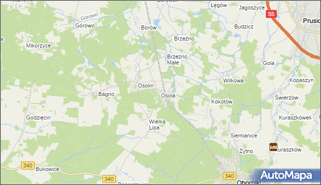 mapa Osola, Osola na mapie Targeo