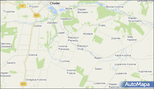 mapa Ratoszyn Drugi, Ratoszyn Drugi na mapie Targeo
