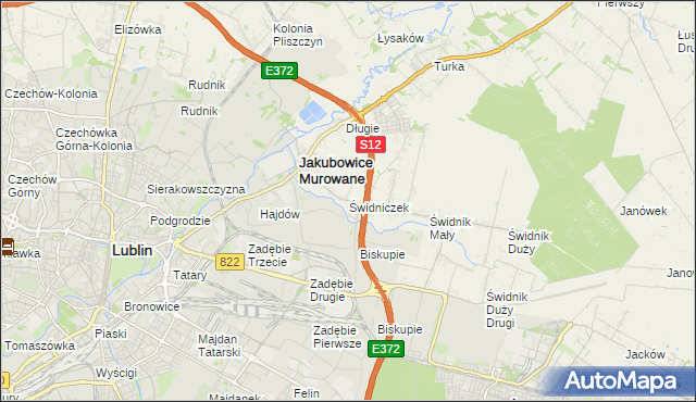 mapa Świdniczek, Świdniczek na mapie Targeo