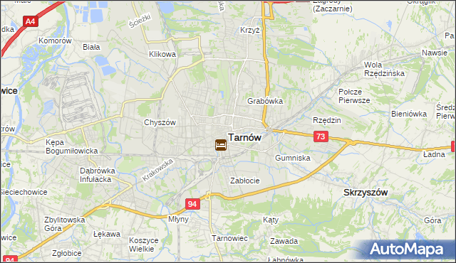 mapa Tarnów, Tarnów na mapie Targeo