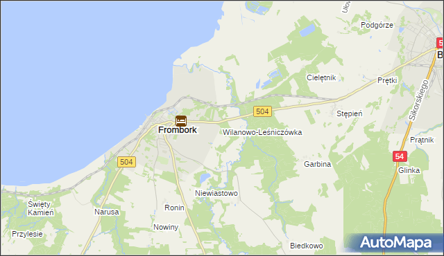 mapa Wilanowo-Leśniczówka, Wilanowo-Leśniczówka na mapie Targeo