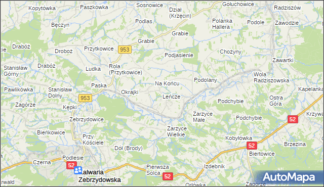 mapa Leńcze, Leńcze na mapie Targeo