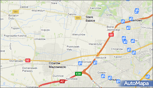 mapa Piotrkówek Duży, Piotrkówek Duży na mapie Targeo