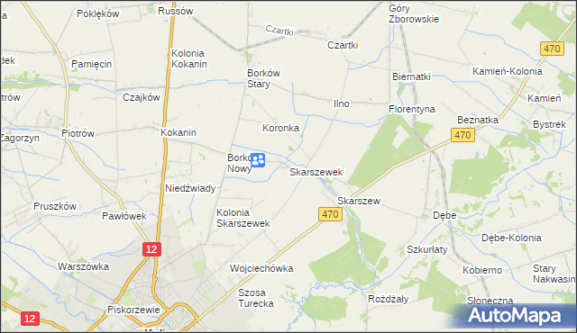 mapa Skarszewek, Skarszewek na mapie Targeo