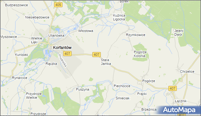 mapa Stara Jamka, Stara Jamka na mapie Targeo