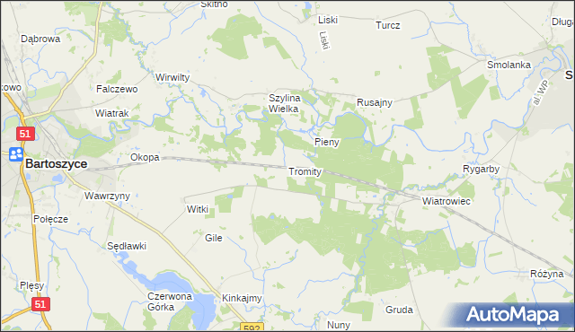 mapa Tromity, Tromity na mapie Targeo