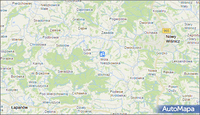 mapa Wola Nieszkowska, Wola Nieszkowska na mapie Targeo